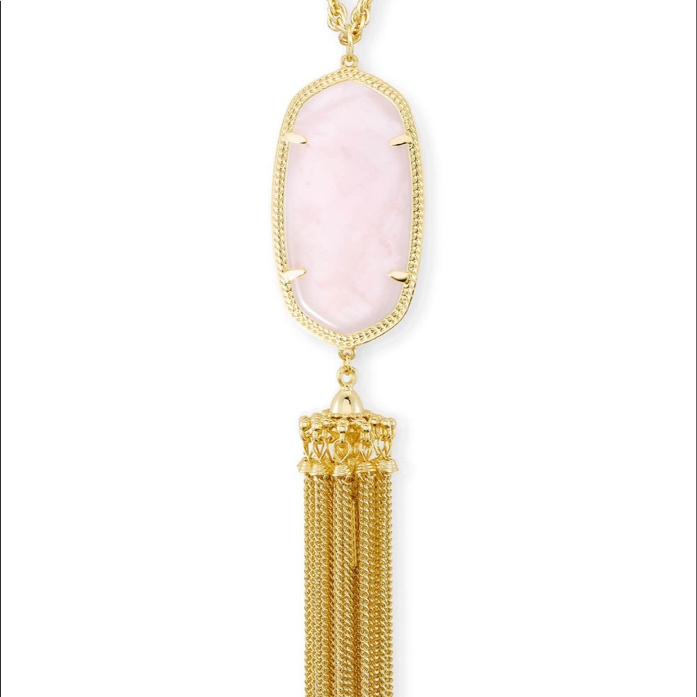 Kendra Scott Rayne Necklace Rose Quartz